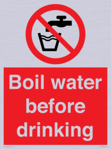 Boil water before drinking